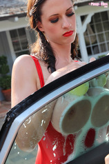 Lana Kendrick In Red Swimsuit